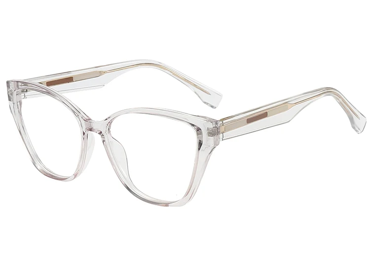 Linear Grid Pattern Colored Core Wire Temple Glasses