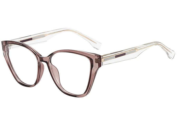Linear Grid Pattern Colored Core Wire Temple Glasses