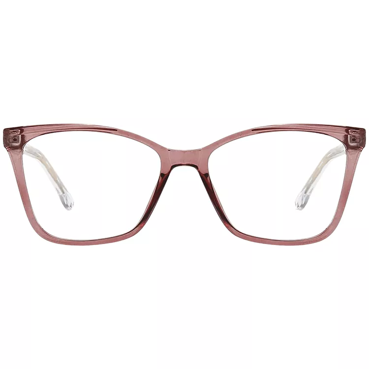 Stepped Horizontal Stripe colored Core Wire Temple Eyeglasses
