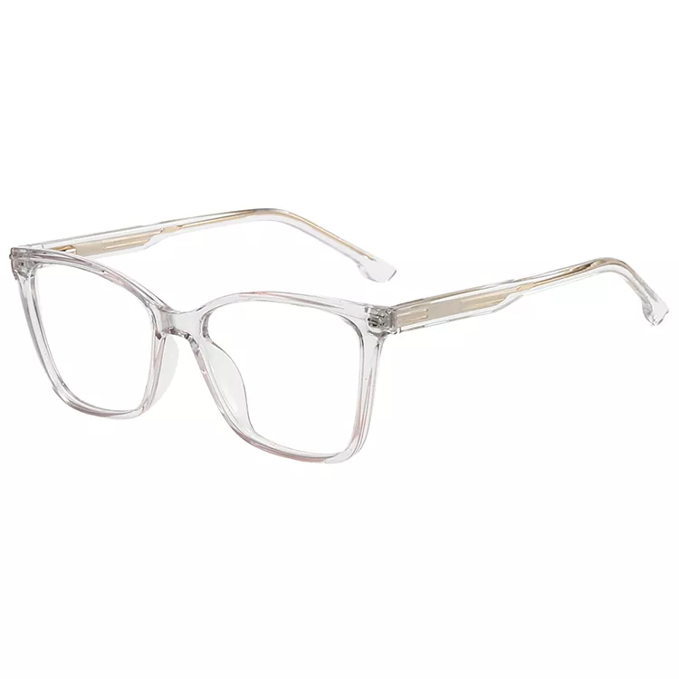Stepped Horizontal Stripe colored Core Wire Temple Eyeglasses
