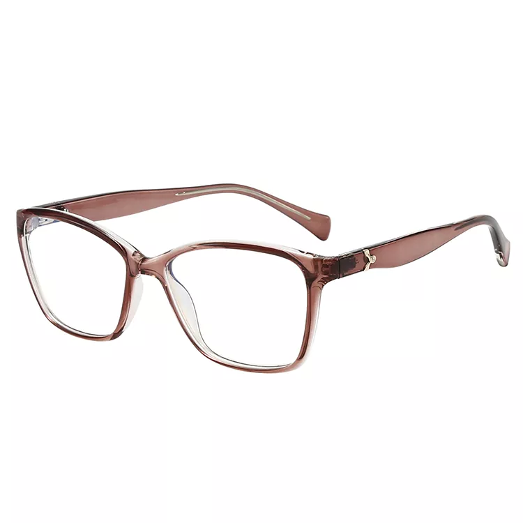 TR90 Cat Eye Golvende Tempel Transparante elegante bril